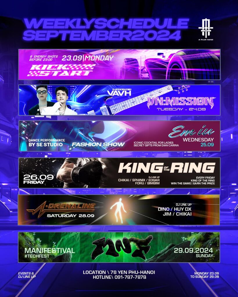 A PLUS HANOI | WEEKLY EVENT | 23.09 - 29.09