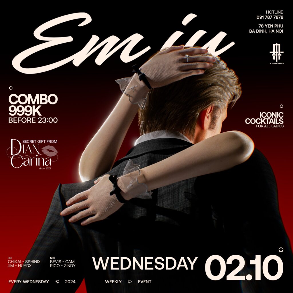 A PLUS HANOI | LADIES NIGHT - EMIU | 02.10 | EVERY WEDNESDAY