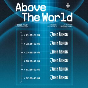 A PLUS HANOI ABOVE THE WORLD pres JOHN ASKEW OPEN TO CLOSE 6 HOURS SAT 14.12 time line