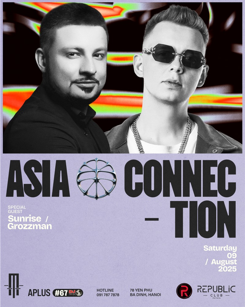 ASIA CONNECTION featuring SUNRISE & GROZZMAN Saturday, 09.08.25 APLUS